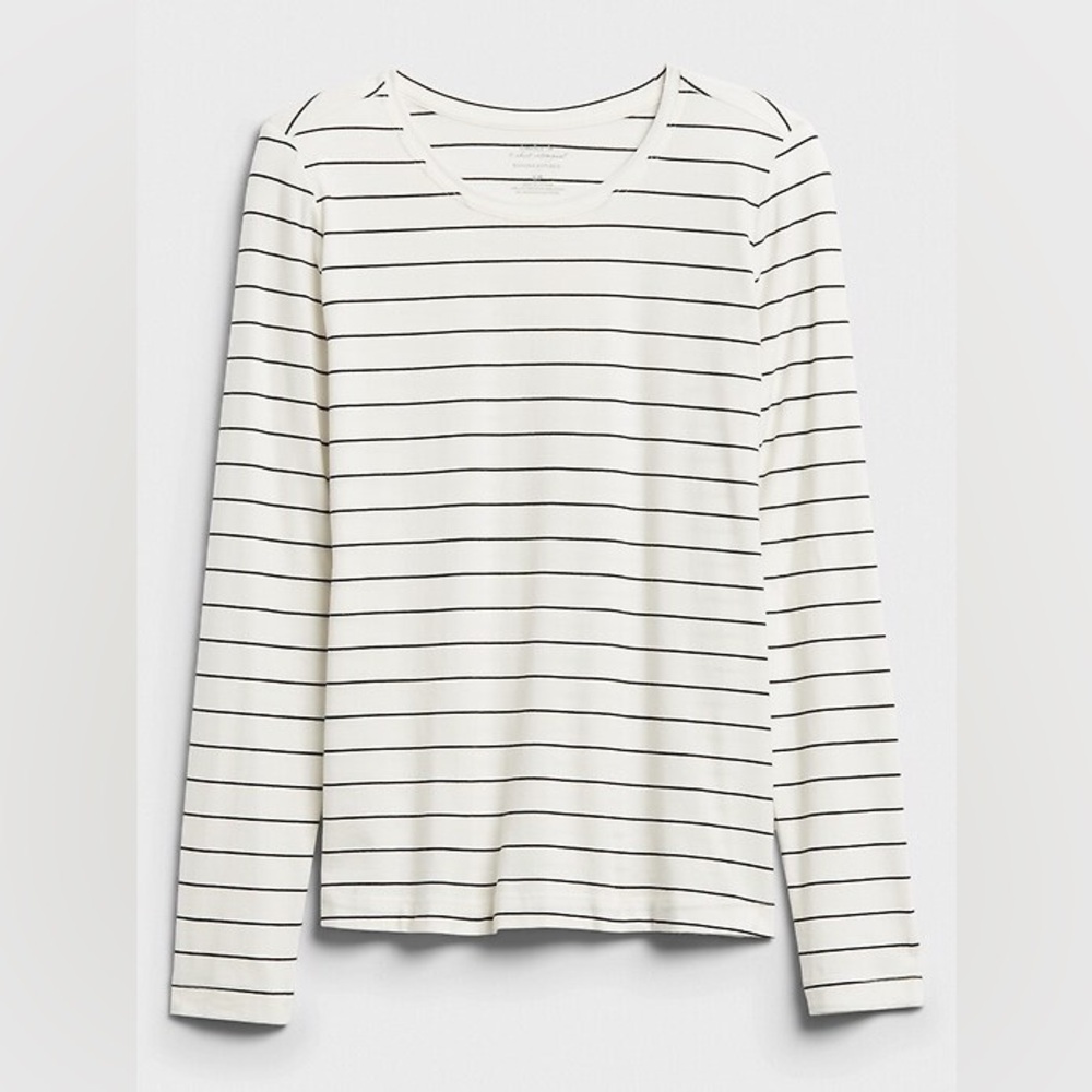Banana Republic Factory Striped Timeless Crew-Neck T-Shirt